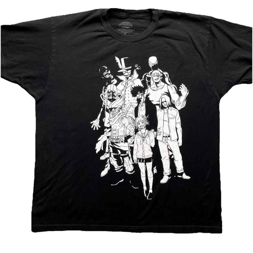 My Hero Academia Mens Shirt Large Black Anime Funimation Vanguard Action Squad